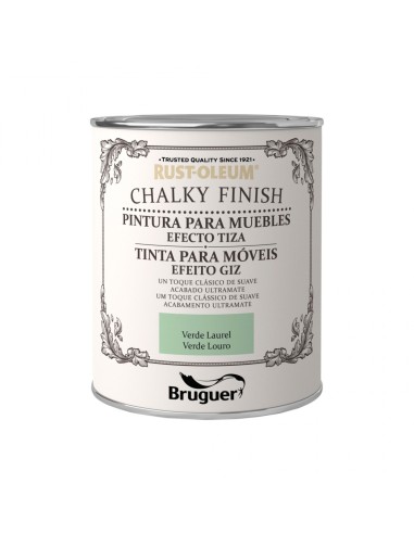 Pintura a la Tiza Chalky Finish Bruguer Verde Laurel 750 ml