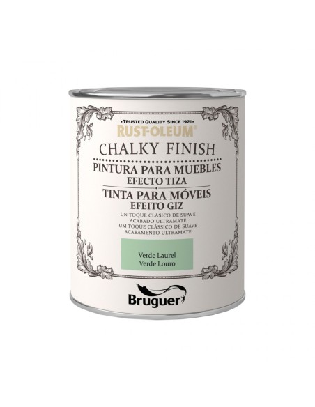 Pintura a la Tiza Chalky Finish Bruguer Verde Laurel 750 ml