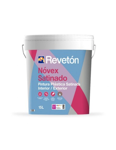 Pintura Plástica Revetón Novex Satinada 15 lt