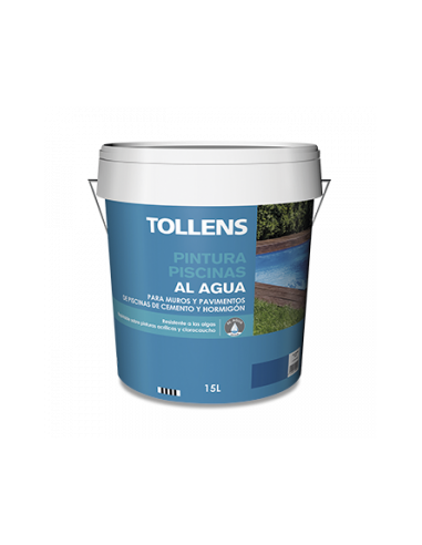 Pintura Acrílica para Piscinas al Agua Azul Marino Tollens 4 Lt