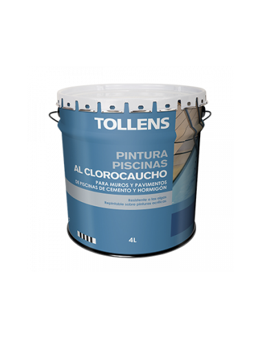 Pintura Piscinas clorocaucho Azul Marino Tollens 4 lt