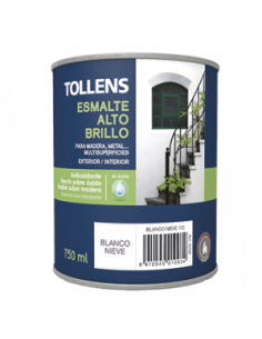 Esmalte al agua alto brillo Blanco Nieve 250 ml