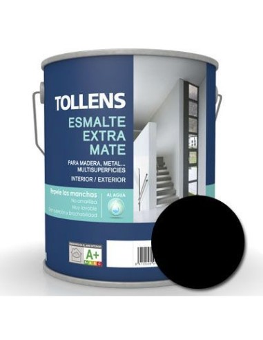 Esmalte Al Agua Negro Extra Mate 750 ml