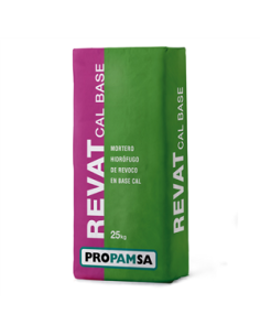 Mortero Revoco Revat Cal Base Blanco 25 kg