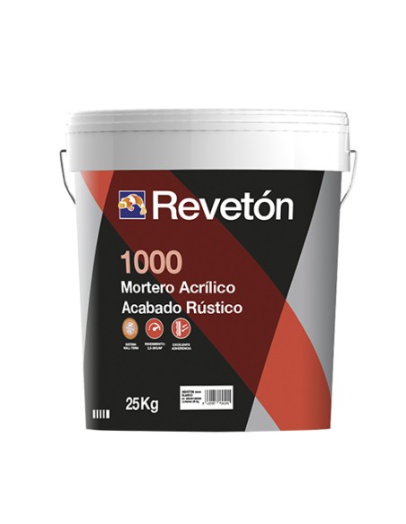 Revetón 1000 Mortero Acrilico 60 Colores 25 kg