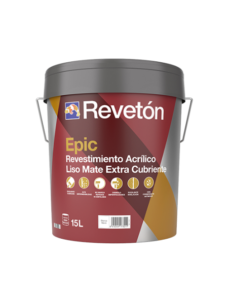 Pintura Acrilica Revetón Epic Blanco 4 lts