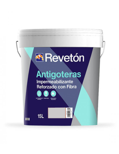 Pintura Antigoteras con Fibra Gris 15 lts