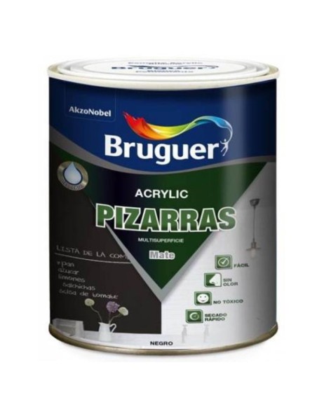 Pintura Pizarra al Agua Bruguer Negro 750ml