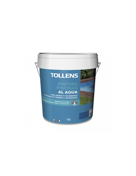 Pintura Acrílica para Piscinas al Agua Azul Claro Tollens 4 Lt