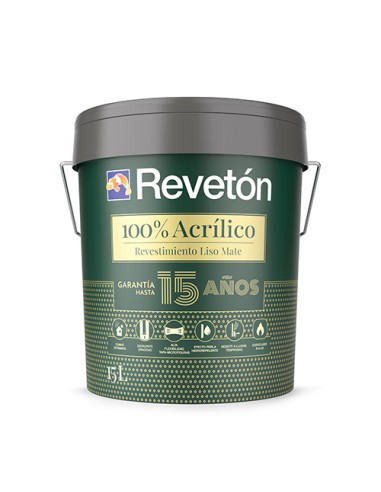 Reveton Liso 100% Acrilico Blanco 4 lt