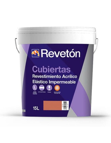 Revetón Cubiertas Impermeabilizante Elástico Rojo Teja 1 lt