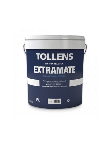 Pintura Plástica Extramate Tollens Blanco 15 lts