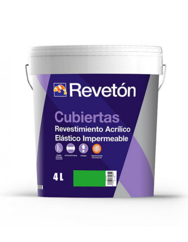 Revetón Impermeabilización de Cubiertas Verde 4 lts