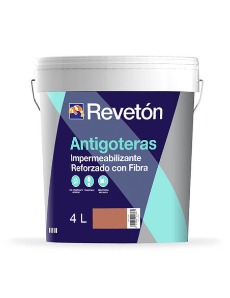 Pintura Antigoteras con Fibra Teja Reveton 4 lt