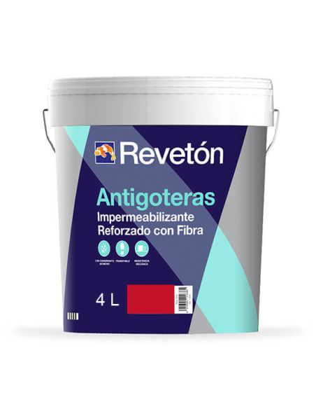 Pintura Antigoteras con Fibra Rojo 4 lts