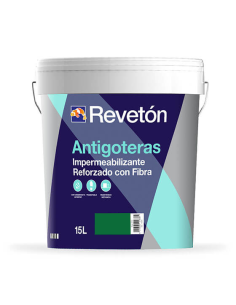 PINTURA ANTIGOTERAS CON FIBRA VERDE 15 LT