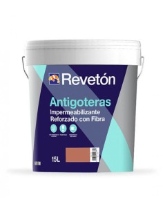 PINTURA ANTIGOTERAS CON FIBRA TEJA 15 LT