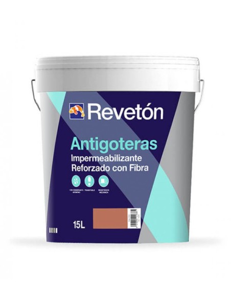 Pintura Antigoteras con Fibra Teja Reveton 15 lts