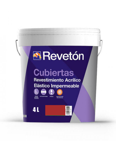 Revetón Impermeabilización de Cubiertas Rojo Teja 4 lts