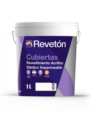 Revetón Cubiertas Impermeabilizante Elástico Blanco1 lt