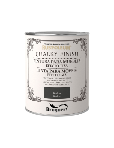 Pintura a la Tiza Chalky Finish Bruguer Grafito 750ml