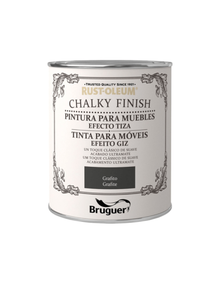 Pintura a la Tiza Chalky Finish Bruguer Grafito 750ml