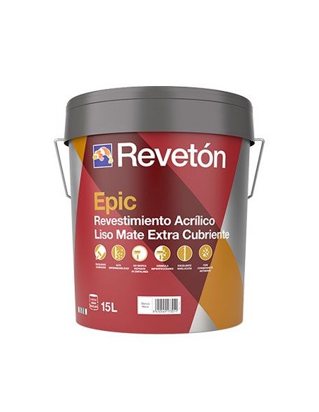 Pintura Acrilica Revetón Epic Blanco 15 lts